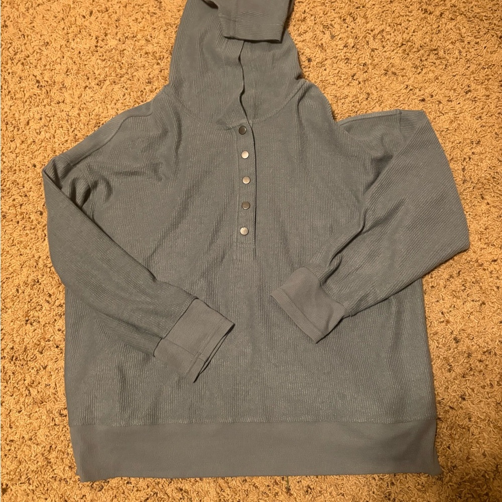 Maurices Blue Ribbed Cardigan